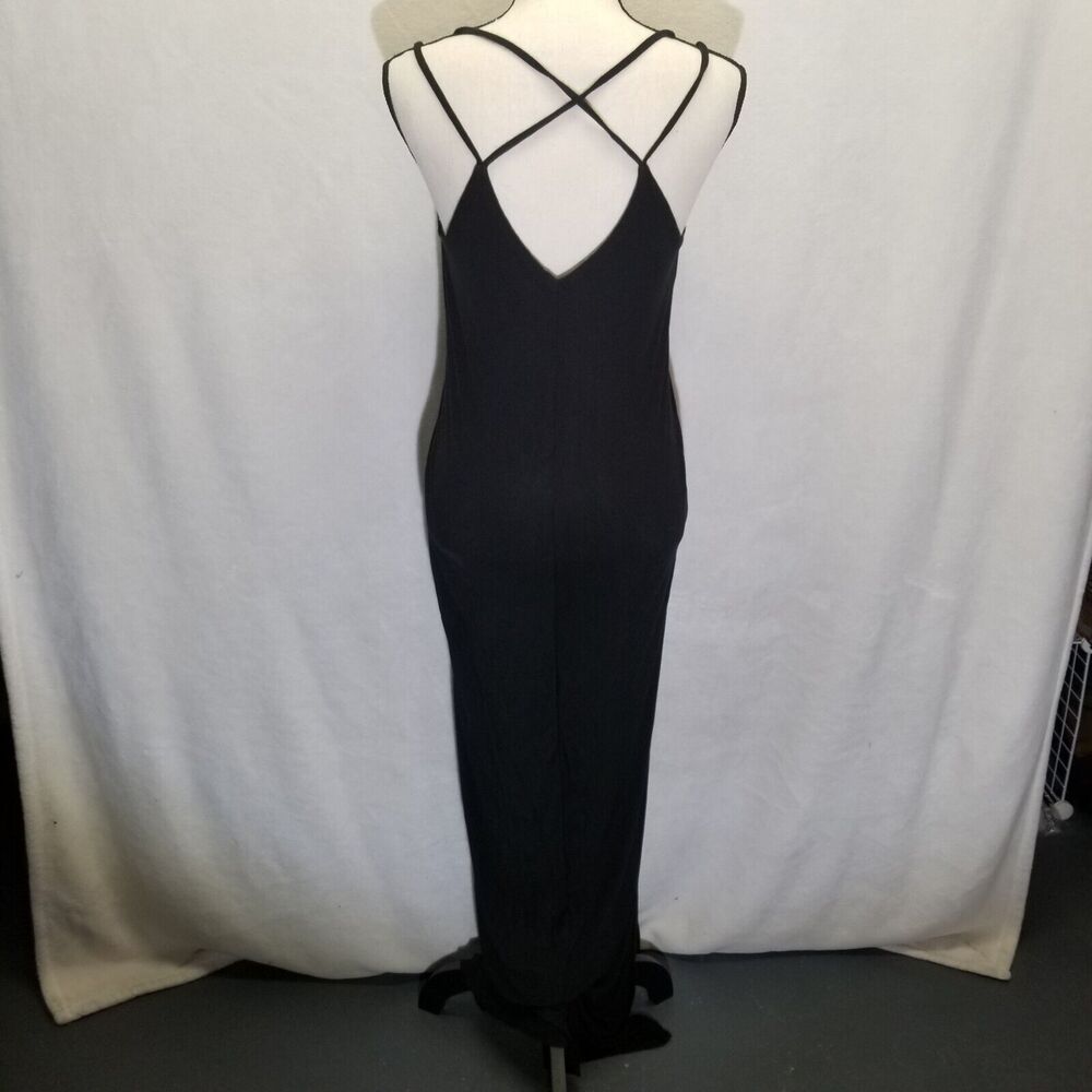 Chaser Small Dress Maxi Black Jersey Knit Comfy Classic Whimsigoth Basic Witchy - Picture 5 of 10